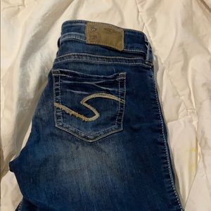 Silver Suki mid short waist dark blue